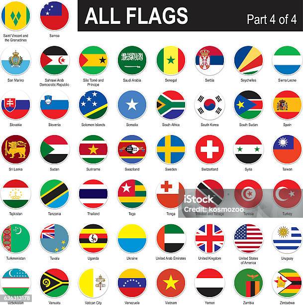 Все Флаги Мира — стоковая векторная графика и другие изображения на тему Флаг - Флаг, Сингапур, Государственный флаг