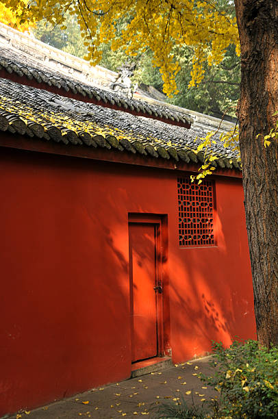 monastry wenshu chengdu - chinese wall imagens e fotografias de stock