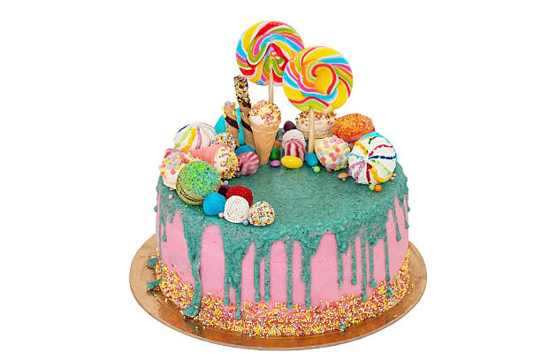 istock Cake of candies and sweets, white chocolate for a day 636320740