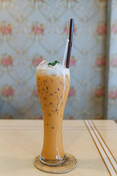 istock close up,thai ice tea with milk 636322478