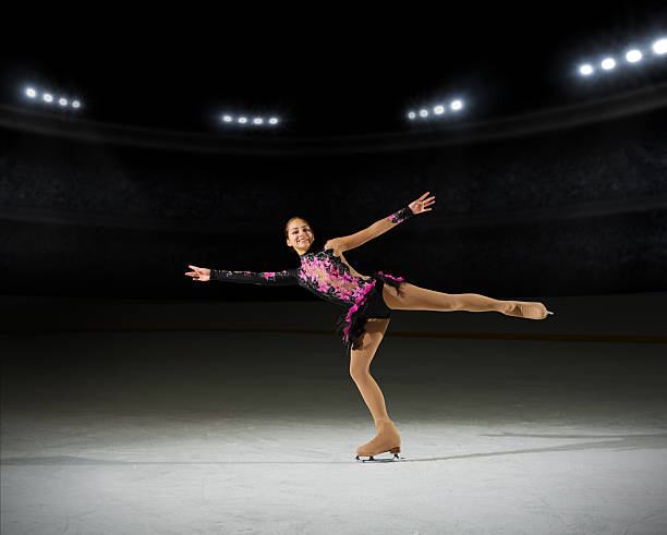 istock Young girl figure skater 636324466