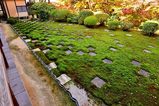 東北寺北庭北庭 北方宮の北側(アボツホール)、京都、 - kyoto accord 写真 ストックフォトと画像