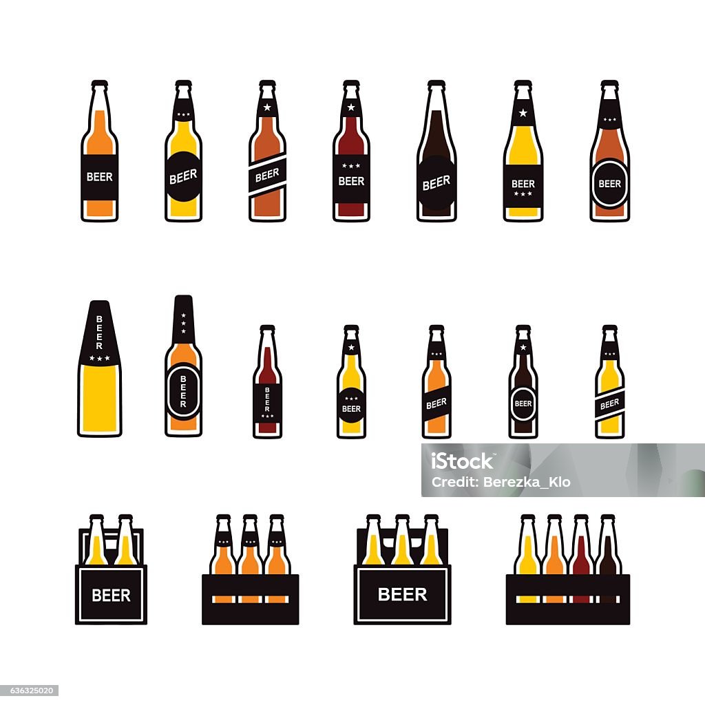 Bộ Biểu Tượng Màu Chai Bia Hình minh họa Sẵn có - Tải xuống Hình ...