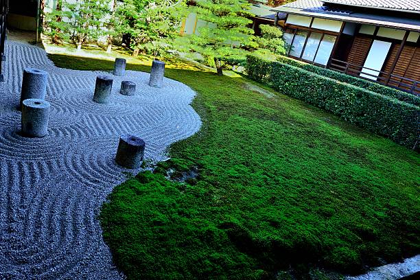 東福寺の東庭 北条(アボツホール)、京都、日本 - kyoto accord 写真 ストックフォトと画像