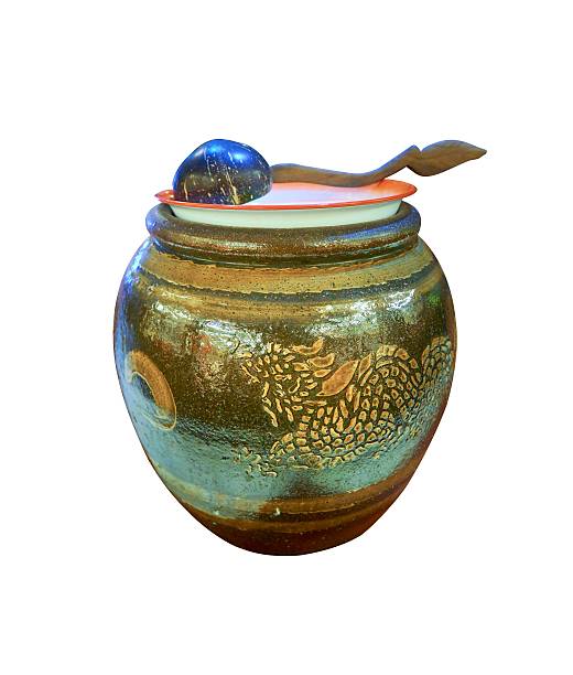 istock Glazed Water Jar Isolated on White Background 636328784