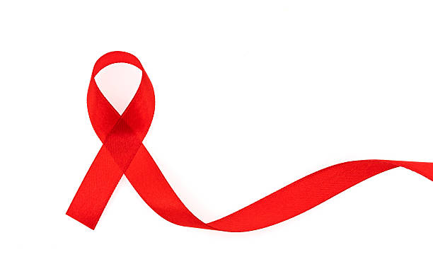 istock Red ribbon for World AIDS Day on white background 636331108