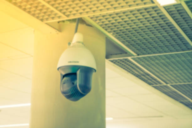 istock Defocused of security camera in airport 636331408
