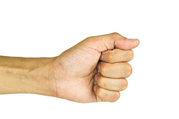 istock Man's fist isolated on white background including clipping path 636333988