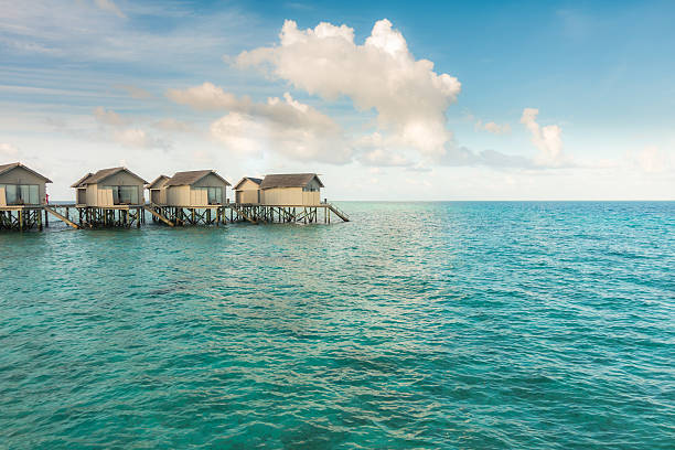 istock Jetty and bangalows in Maldives 636334790