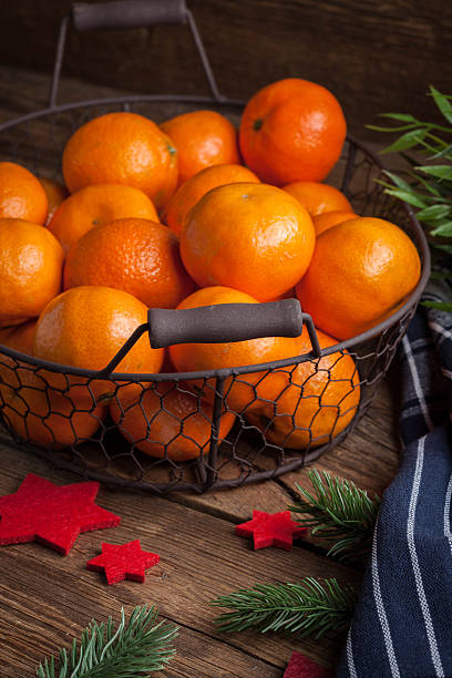 istock Basket of tangerines. 636336046