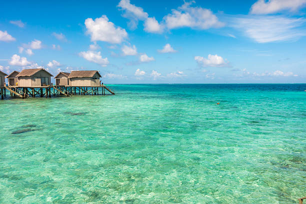 istock Overwater bungalows in Maldives 636336344