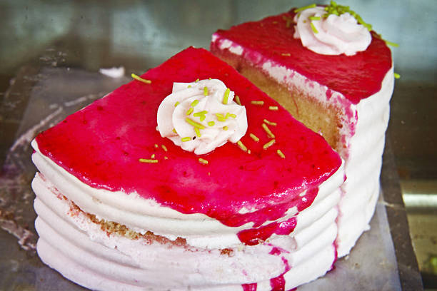 Fresh red beautiful tasty cake