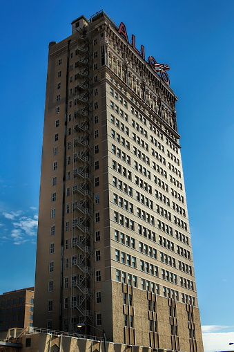 Waco Texas United States - December 22, 2016: The landmark Alico Building in downtown Waco Texas