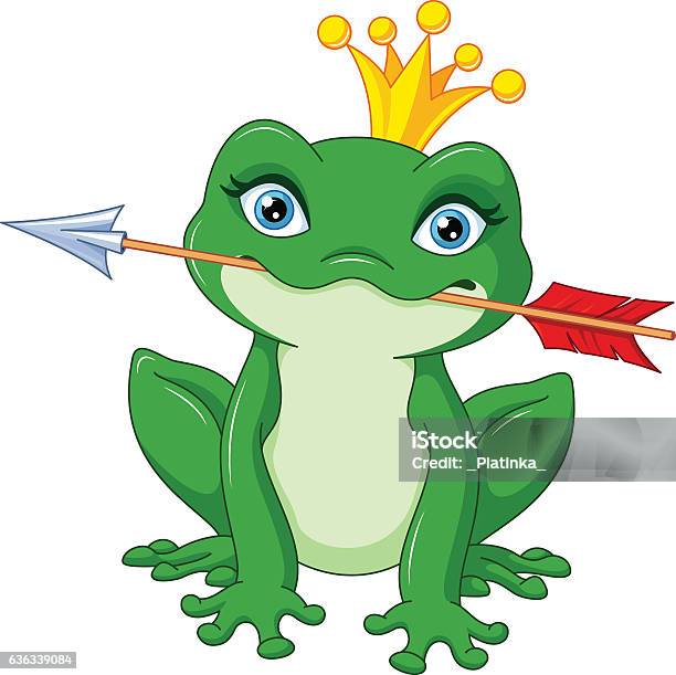 Frog Princess Stock Illustration - Download Image Now - Animal, Arrow - Bow  and Arrow, Cartoon - iStock