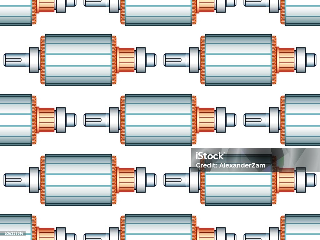Motor Sort Rotate Pattern Electric Motor Rotor Pattern Stock Illustration - Download Image Now ...
