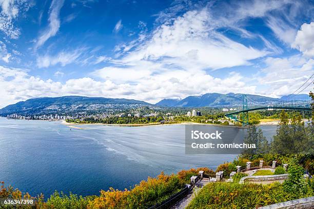 Vanouver Skyline At Prospect Point In Stanley Park Canada Stock Photo - Download Image Now