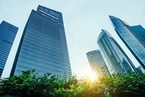 istock Singapore Skyscrapers, financial district 636347632