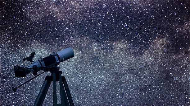 istock Astronomical Telescope constellation Aquila in the night sky. Eagle constellation 636350598