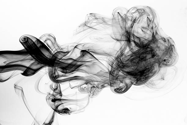 istock Toxic fumes movement on a white background. 636353014
