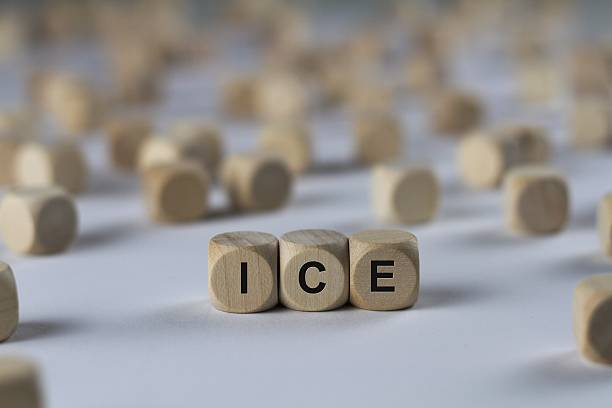 istock ice - cube with letters, sign with wooden cubes 636357966