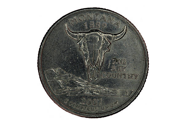istock Montana United States Quarter Tail Side On White 636359776