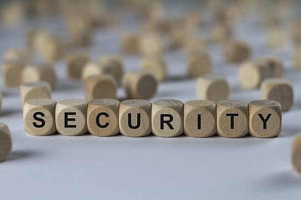 istock security - cube with letters, sign with wooden cubes 636366656