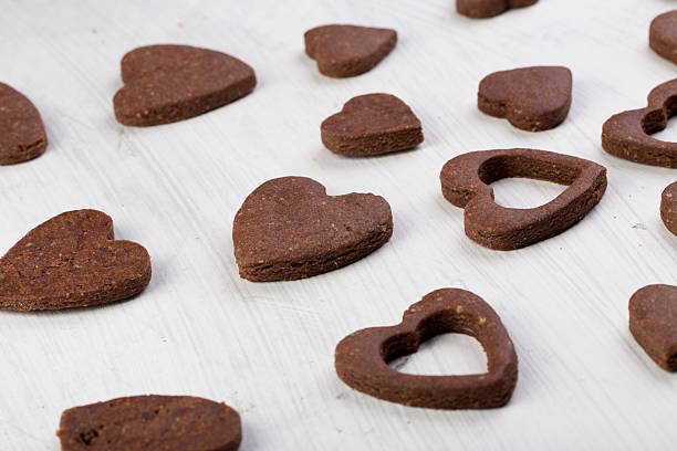 istock heart shape chocolate cookies for the Valentine's Day 636366834