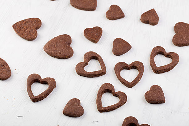 istock heart shape chocolate cookies for the Valentine's Day 636366842