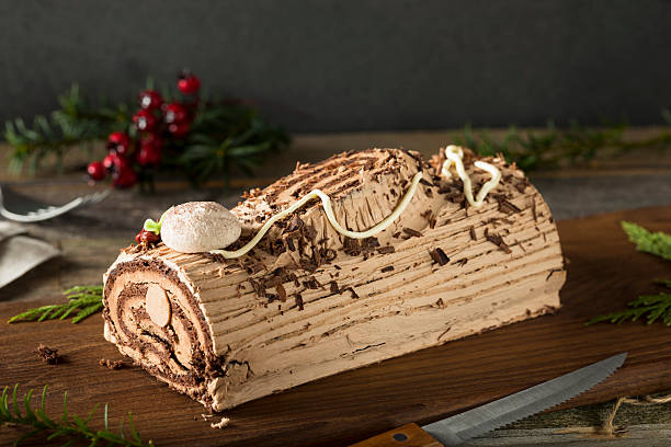 Homemade Chocolate Christmas Yule Log