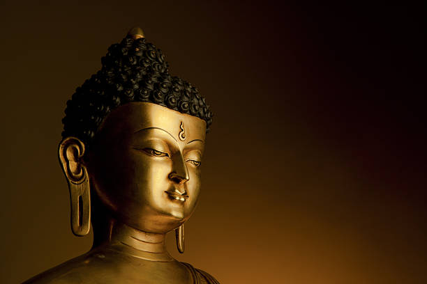 buddha-statue head  - nirvana stock-fotos und bilder