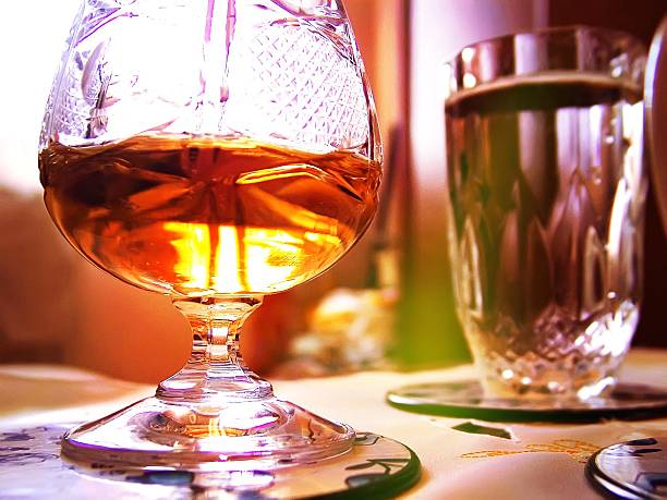 istock Nobly strongly liquor in crystal glass 636372472