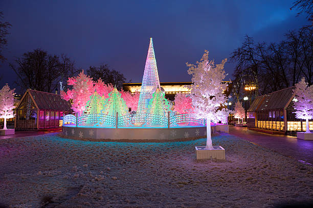 istock Moscow. Christmas installation on Pushkin square. 636373178