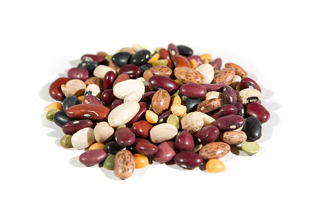 istock Seven bean soup mix isolated on white 636374034