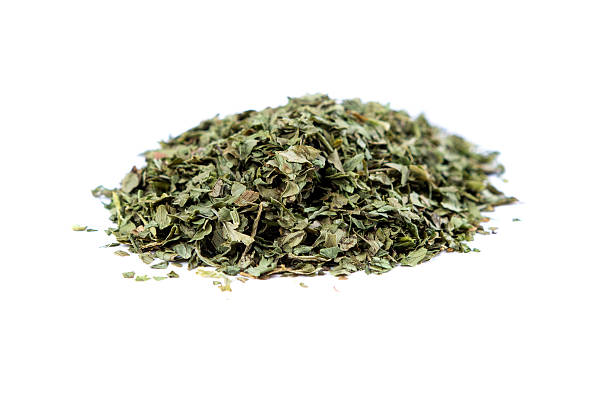 istock Pile of cilantro isolated on white background 636378330