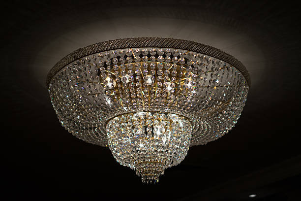istock Close-up of a crystal chandelier 636383818