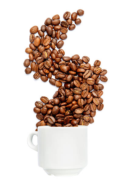 istock cup of coffee beans on white background 636384010