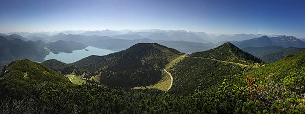 panorama na alpy bawarskie - wanderurlaub zdjęcia i obrazy z banku zdjęć