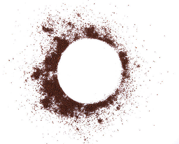 istock coffee powder on white background. top view 636388636