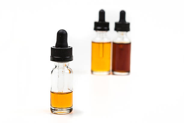 istock Flavored vape juice with shallow depth of field 636391382