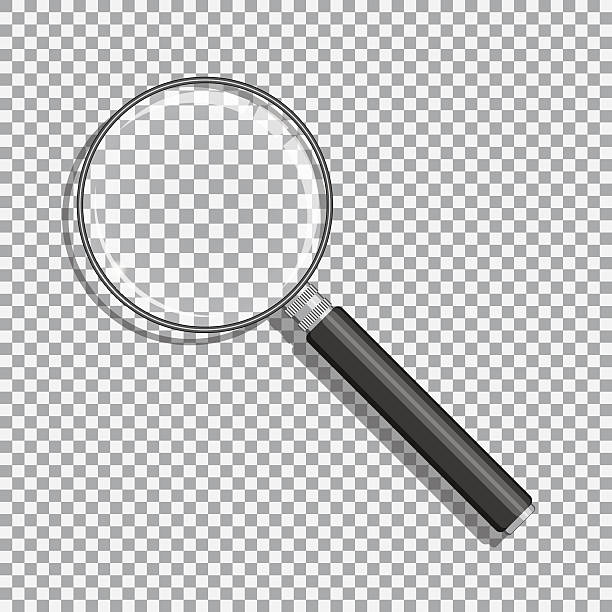 ilustrações, clipart, desenhos animados e ícones de ilustração vetorial da lupa - illustration and painting magnifying glass glass searching