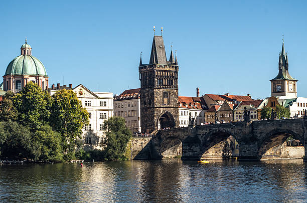 istock Scenic summer view. River Vltava. Prague. Czech Republic 636402478