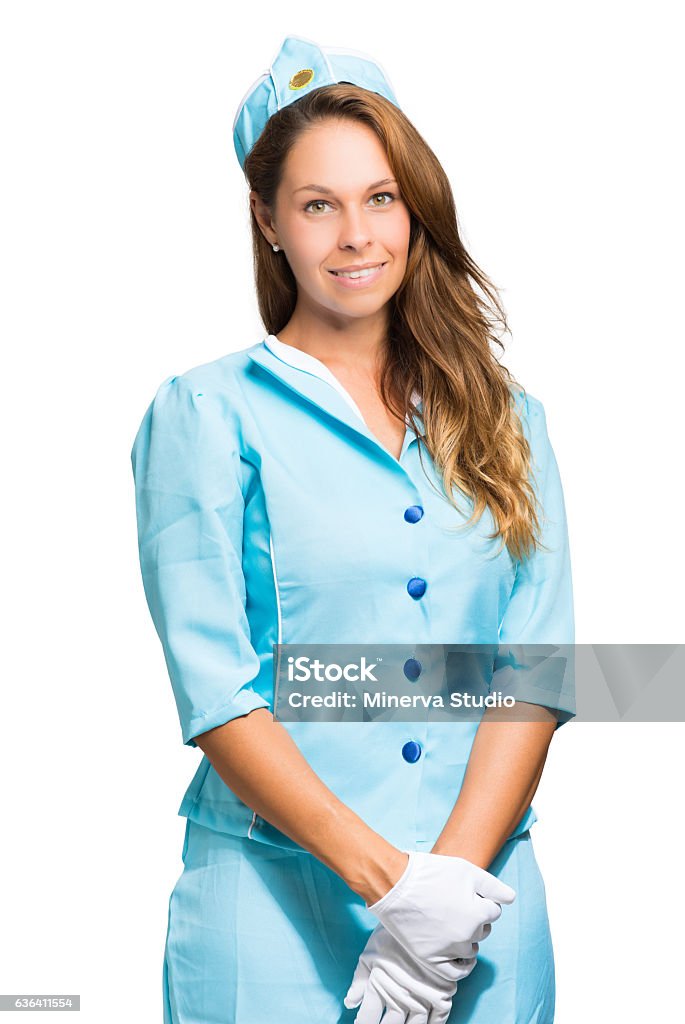 Young Hostess Isolated On White Stock Photo Download Image Now Young Hostess Isolated On White Stock Photo Download Image Now