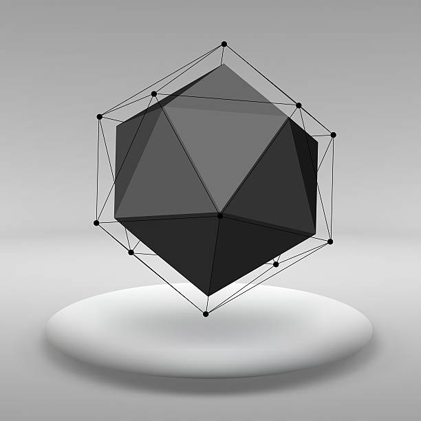 istock Abstract Creative concept background of geometric shapes the lines connected 636414704