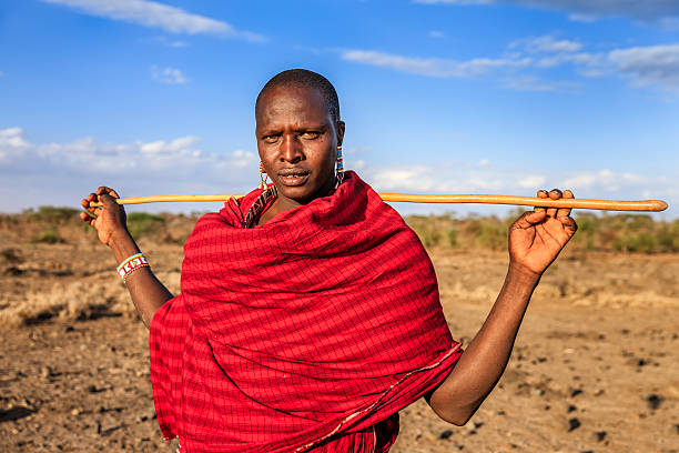 istock Warrior from Maasai tribe, Kenya, Africa 636416796