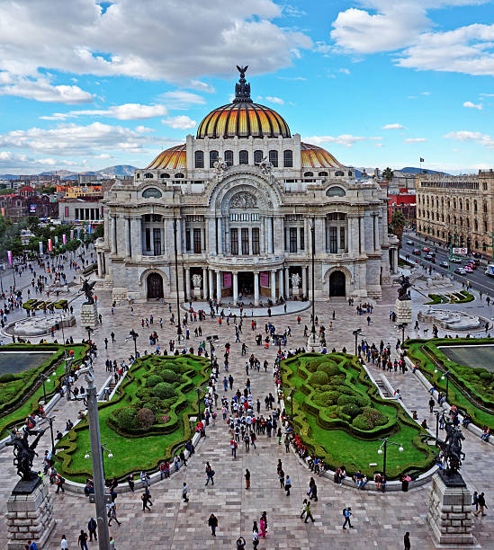 Bellas Artes (Palace of fine art) in Mexico City stock photo