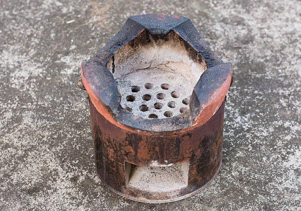 istock Thai stove, cooking tool. Traditional charcoal burning clay stov 636423994
