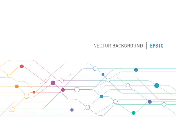 illustrazioni stock, clip art, cartoni animati e icone di tendenza di connessioni tecnologico - fiber optical network