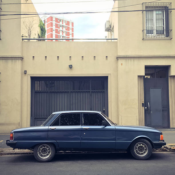 istock Old car parked in the street 636429068