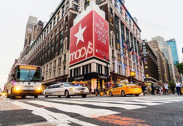 loja macy's herald square - building exterior local landmark famous place outdoors - fotografias e filmes do acervo