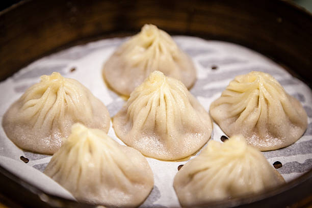 istock Traditional Chinese Soup-Filled Pork Dumpling Xiao Long Bao 636433208